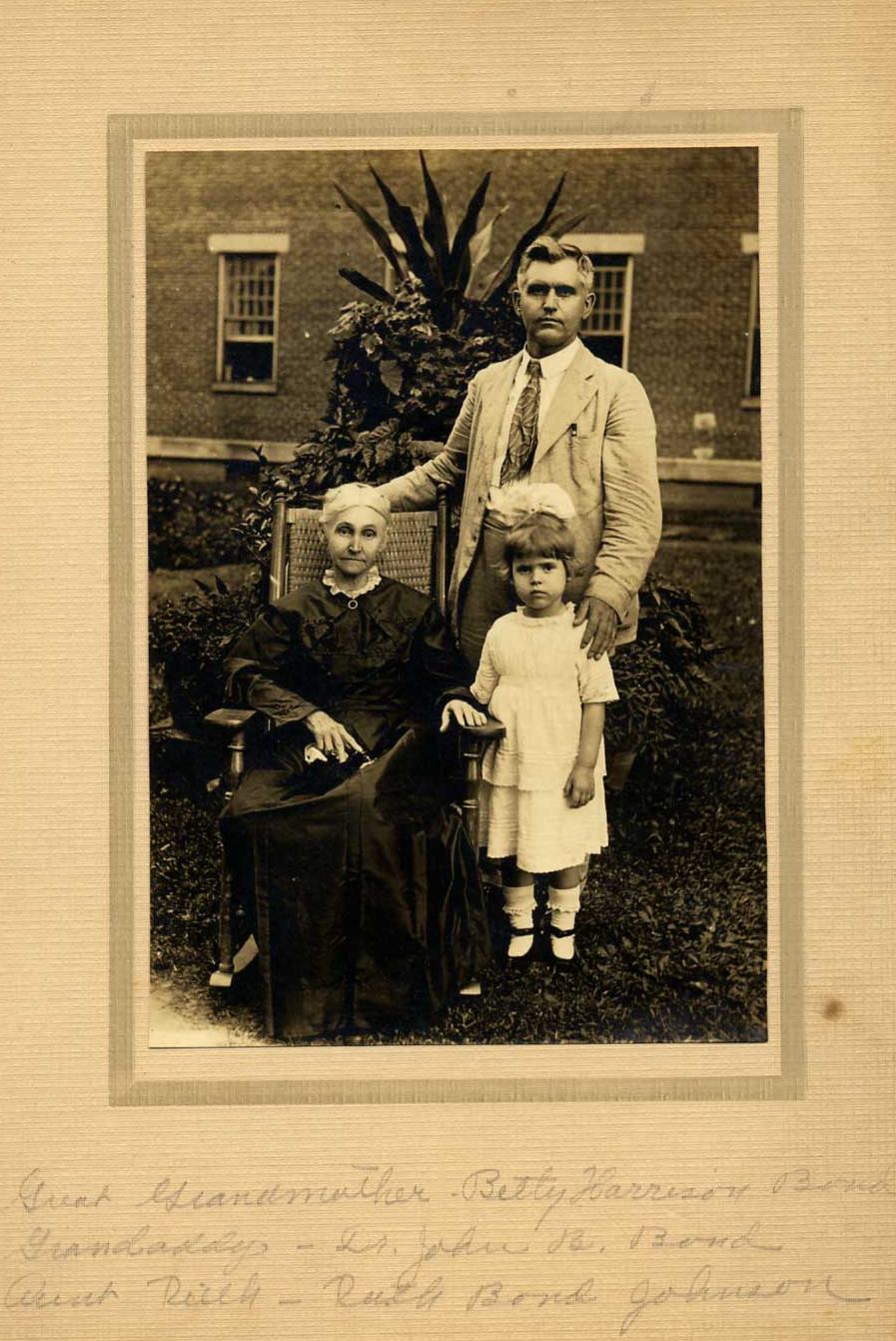 Bettie Bond, John Bond, Ruth Bond Johnson